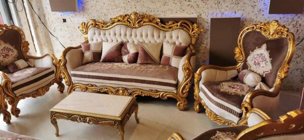 Vismaya Furniture Antique Carved Sofa Set SOFA-008 - Image 2
