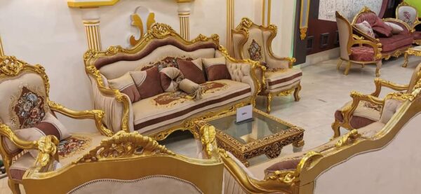 Vismaya Furniture Antique Carved Sofa Set SOFA-010 - Image 2