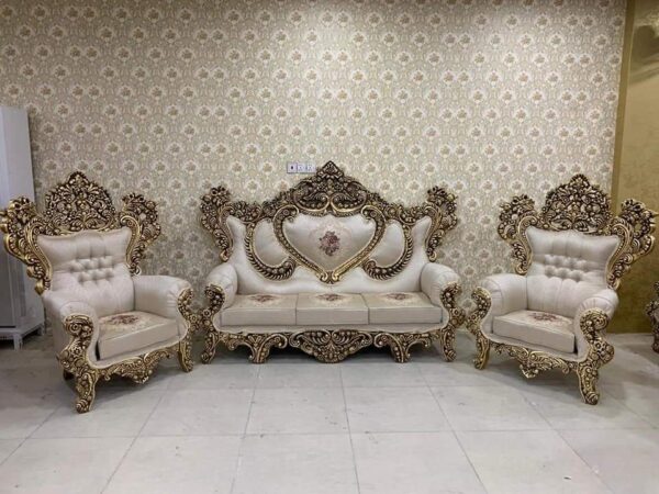 Vismaya Furniture Antique Carved Sofa Set SOFA-011 - Image 2