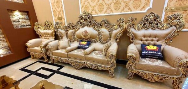 Vismaya Furniture Antique Carved Sofa Set SOFA-012 - Image 2