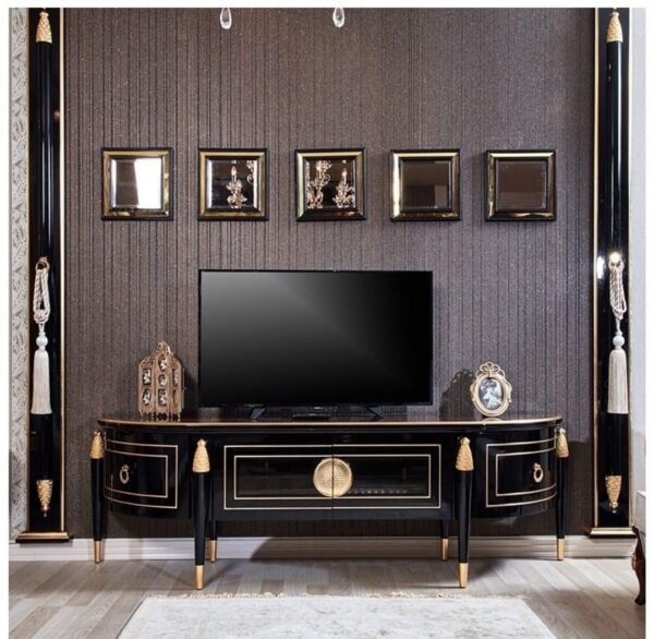 Vismaya Furniture Classic Wooden Luxury Modren Stylish TV Cabinet TVCB-013 - Image 2