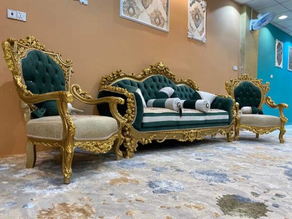 Vismaya Furniture Antique Carved Sofa Set SOFA-009 - Image 2