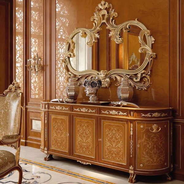 Vismaya Furniture Antique Reddish Brown Designer Dressing Table DR-006