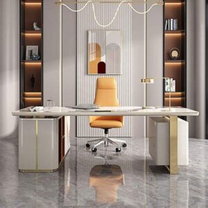 Vismaya Furniture Wooden Modren Office Table OT-003