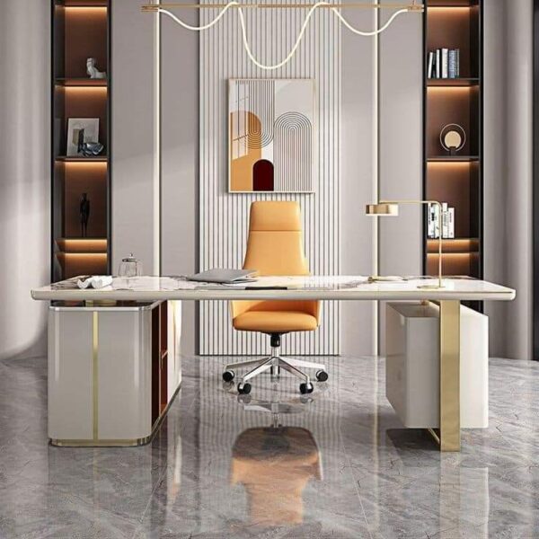 Vismaya Furniture Wooden Modren Office Table OT-003