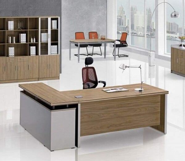 Vismaya Furniture Wooden Modren Office Table OT-002 - Image 2