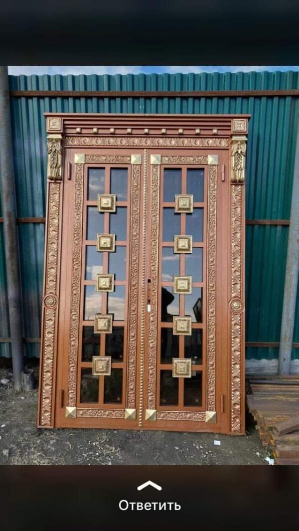 Vismaya Furniture High Quality Wooden Designer Exterior Door DR-010 - Image 2