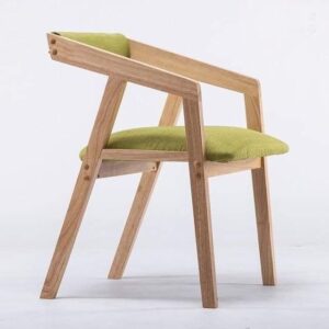 Vismaya Furniture Carved Solid Plain Wood Antique Armchair SC-004