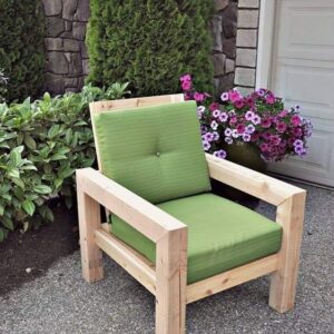Vismaya Furniture Carved Solid Plain Wood Antique Armchair SC-005