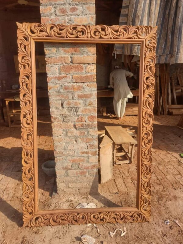 Vismaya Furniture Teak Wood Classic Mirror Frame MF-004 - Image 2