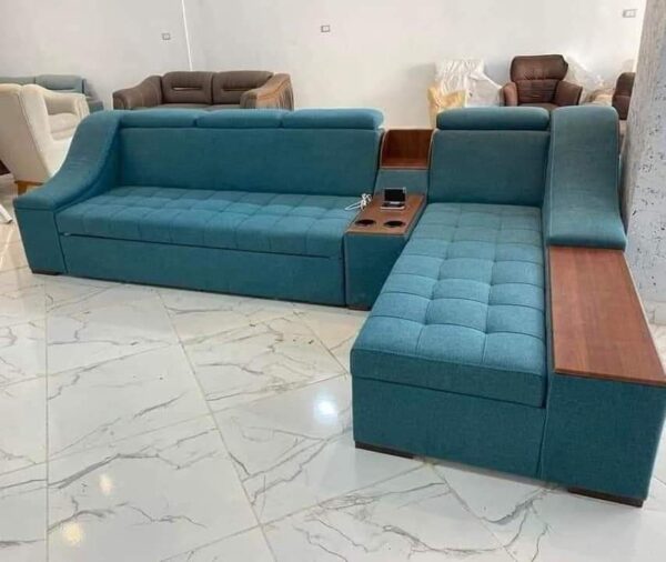 Vismaya Furniture Antique Carved L-Shape Sofa Set L-SOFA-004