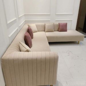 Vismaya Furniture Antique Carved L-Shape Sofa Set L-SOFA-020