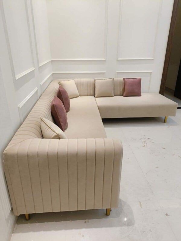 Vismaya Furniture Antique Carved L-Shape Sofa Set L-SOFA-020