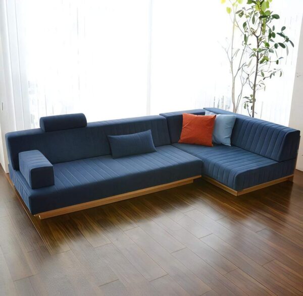 Vismaya Furniture Antique Carved L-Shape Sofa Set L-SOFA-003