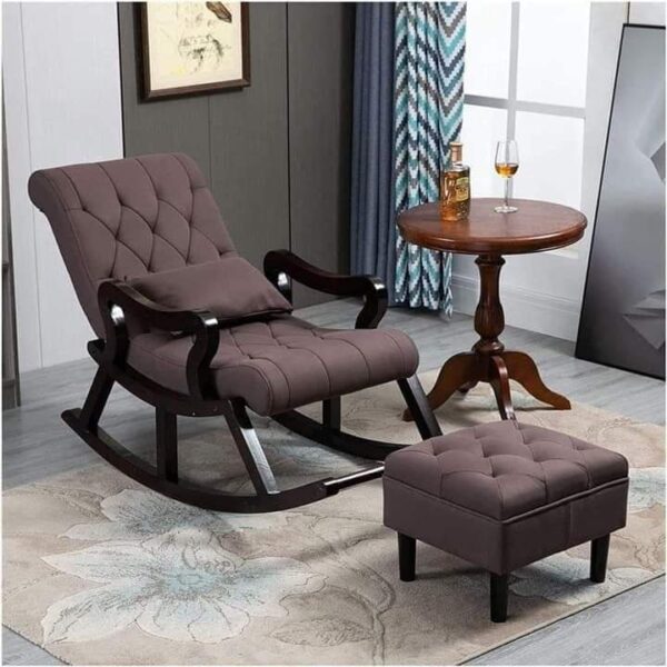 Vismaya Furniture Teak Black Brown Wood Handcrafted Relax Chair RC-003