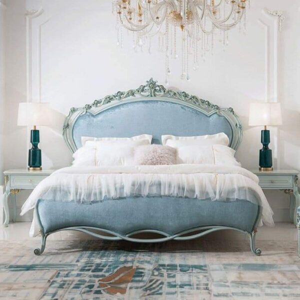 Vismaya Furniture Antique Carved Royal Double Bed BD-017