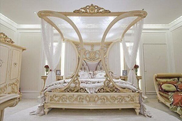 Vismaya Furniture Antique Indian Four Poster Bed FPB-018 - Image 2
