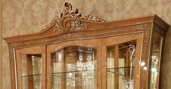 Vismaya Furniture Antique Wooden Luxury Crockery Cabinet CK-012 - Image 2