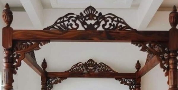 Vismaya Furniture Antique Indian Four Poster Bed FPB-004 - Image 3