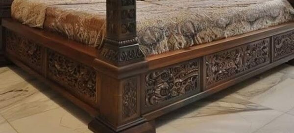 Vismaya Furniture Antique Indian Four Poster Bed FPB-005 - Image 3