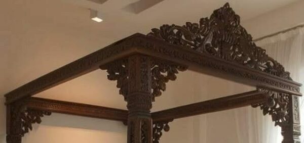 Vismaya Furniture Antique Indian Four Poster Bed FPB-008 - Image 3