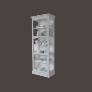 Vismaya Furniture Antique Wooden Luxury White Crockery Cabinet CK-018