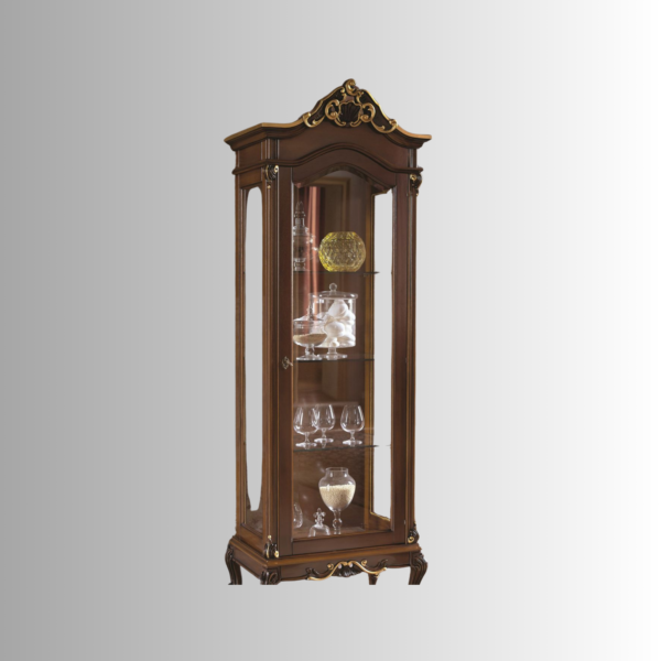 Vismaya Furniture Antique Red Wooden Luxury Crockery Cabinet CK-014