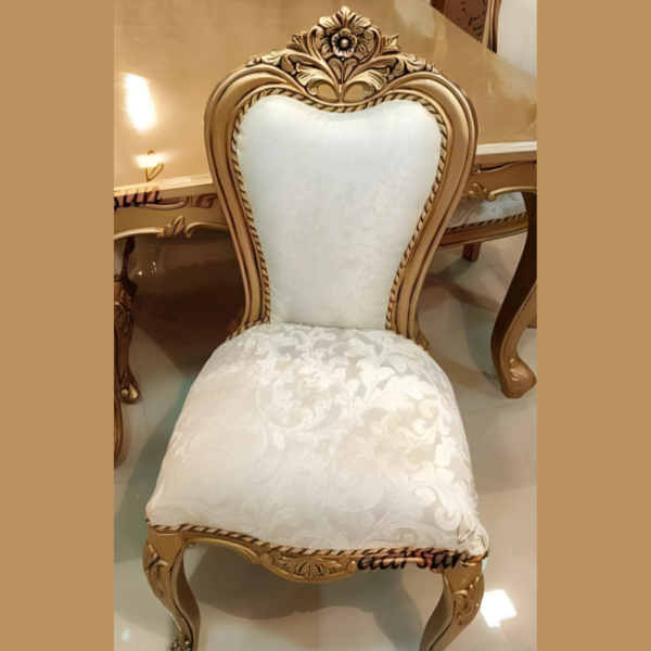 Vismaya Furniture Antique Golden Hand Carved Dining Set DIN/TBL-019 - Image 3
