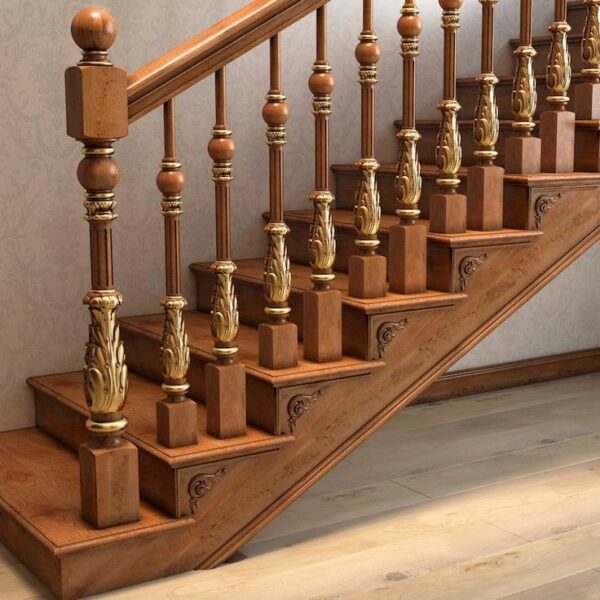 Vismaya Furniture Antique Floral Hand Carved Master And Railing Pillars PIL-009