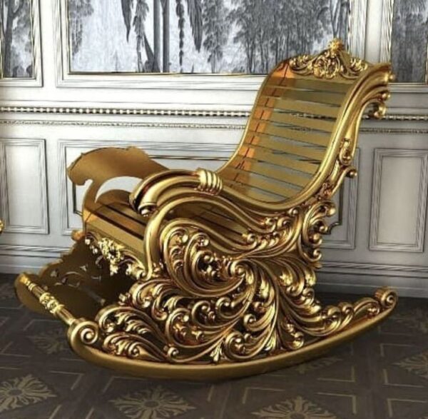 Vismaya Furniture Teak Golden Wood Handcrafted Relax Chair RC-007