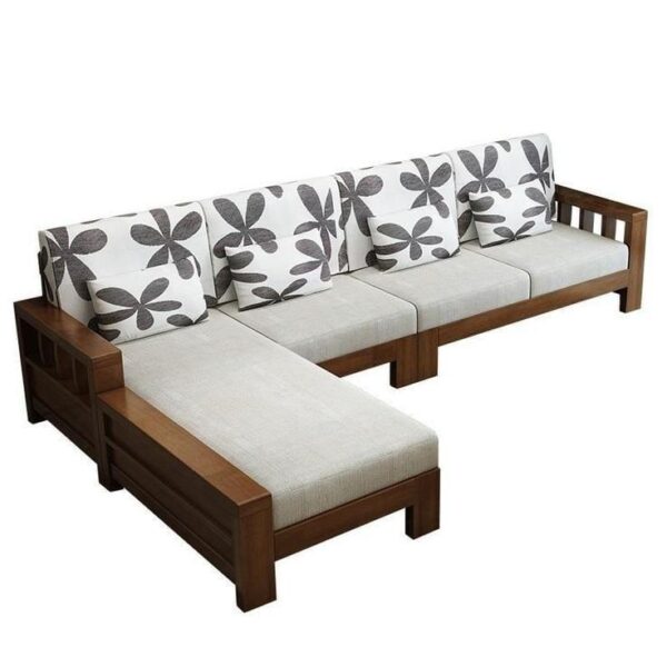 Vismaya Furniture Antique Carved L-Shape Sofa Set L-SOFA-011
