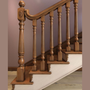 Vismaya Furniture Antique Floral Hand Carved Master And Railing Pillars PIL-012