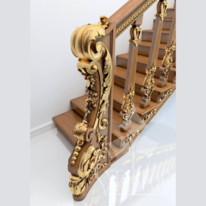Vismaya Furniture Antique Floral Hand Carved Master And Railing Pillars PIL-013
