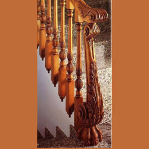 Vismaya Furniture Antique Floral Hand Carved Master And Railing Pillars PIL-018