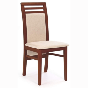 Vismaya Furniture Carved Solid Dark Brown Wood Antique Classic Dining Armchair SC-008