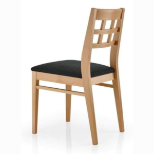 Vismaya Furniture Carved Solid Plain Brown Wood Antique Classic Dining Armchair SC-009