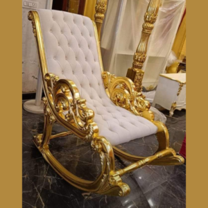 Vismaya Furniture Teak Golden Wood Handcrafted Relax Chair RC-008