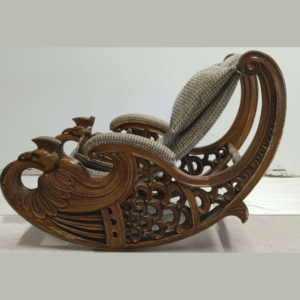 Vismaya Furniture Teak Brownish Wood Handcrafted Relax Chair RC-015