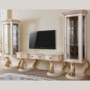 Vismaya Furniture Classic Wooden Luxury Stylish TV Cabinet TVCB-008