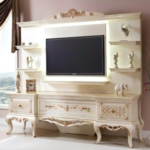 Vismaya Furniture Classic Wooden Luxury Handcrafted Stylish TV Cabinet TVCB-009